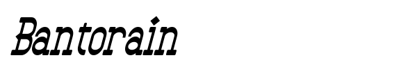 Bantorain font preview
